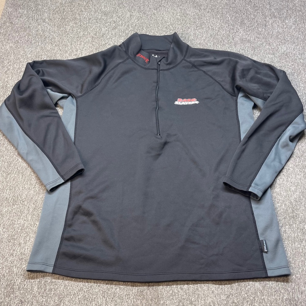 ScentLok BaseLayers ClimaFleece Quarter Zip Pullover Mens XL Black Gray